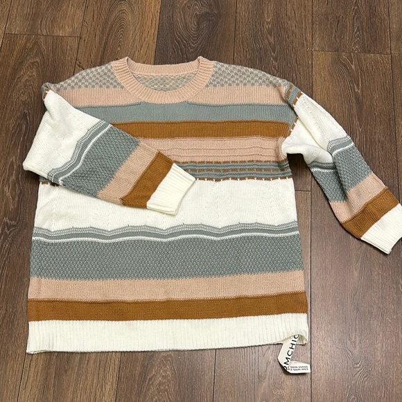 BloomChic Supersoft Essential  Striped Round Neck  Sweater - Picture 6 of 6